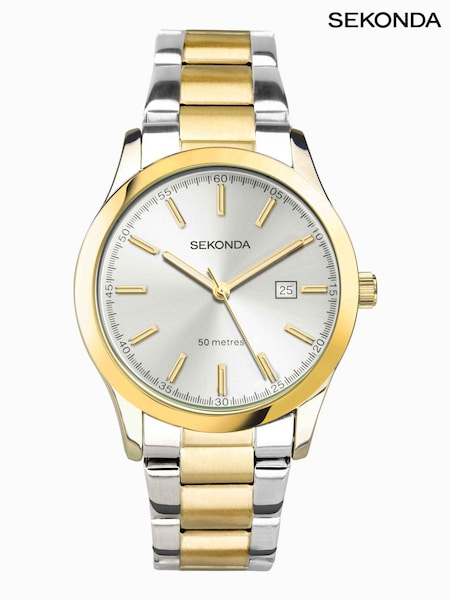 Sekonda Ladies Silver Tone Taylor Two Tone Stainless Steel Bracelet Watch (C14849) | £59.99