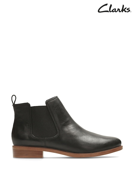 Clarks Black Leather Taylor Shine Boots (C15509) | £75