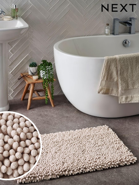 Natural Super Plush Bath Bobble Mat (C16195) | £16