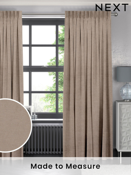 Stone Natural Abbott Made To Measure Curtains (C16913) | £109