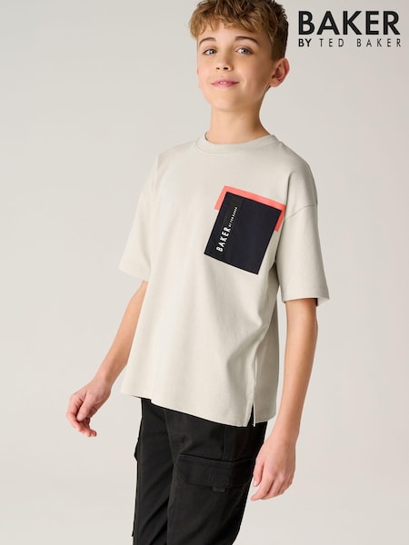 Baker by Ted Baker 100% Cotton Pocket T-Shirt (C19625) | £18 - £22