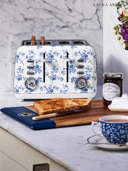 Laura Ashley Blue China Rose 4 Slice Toaster (C19805) | £90