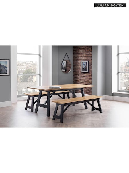 Julian Bowen Black Hockley 6 Seater Dining Set (C20192) | £610