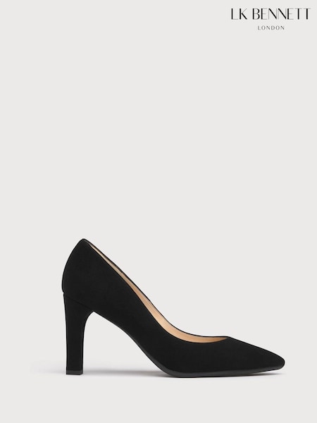LK Bennett Black Suede Tess Courts (C20594) | £199