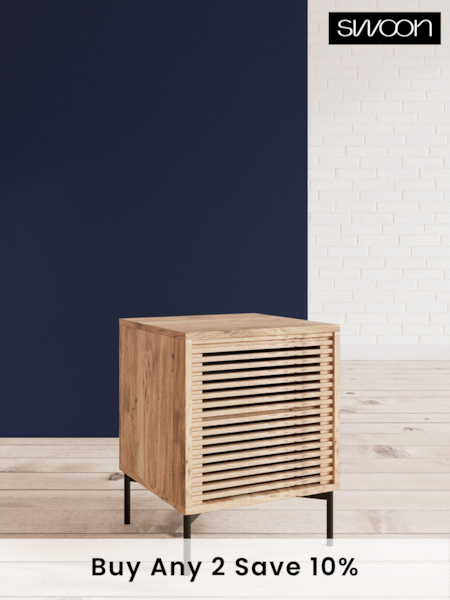 Swoon Natural Weaving Bedside Table (C20673) | £299