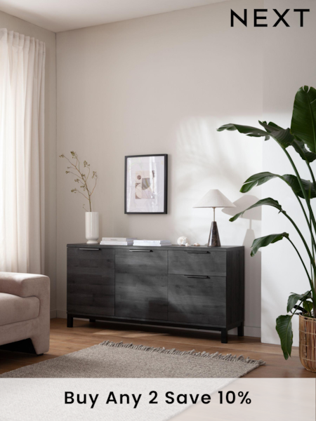 Black Bronx Oak Effect Sideboard (C20753) | £450