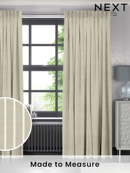 Natural Franklin Made To Measure 100% Cotton Curtains (C20975) | £61