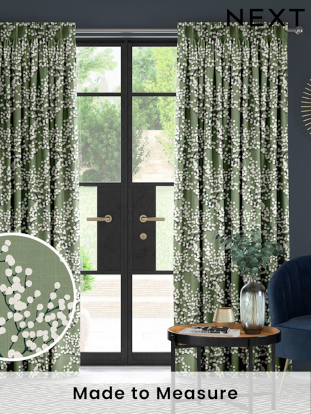 Green Grove Made To Measure 100% Cotton Curtains (C21272) | £61