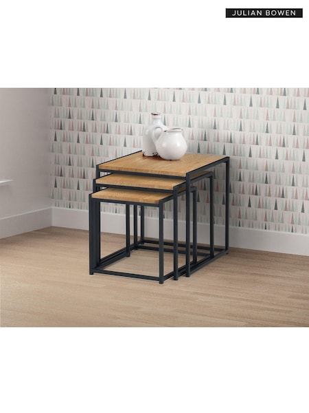 Julian Bowen Brown Tribeca Nest Of 3 Tables (C21366) | £110