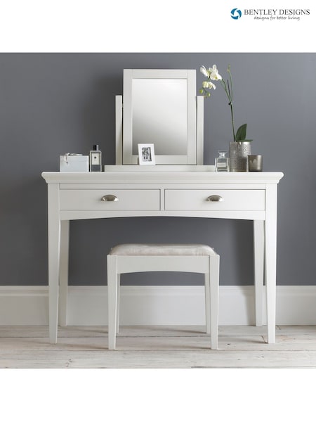 Bentley Designs White Hampstead Stool (C21640) | £100