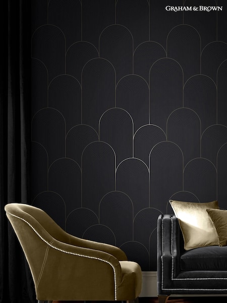 Graham & Brown Black Lancet 10M Wallpaper (C21795) | £80