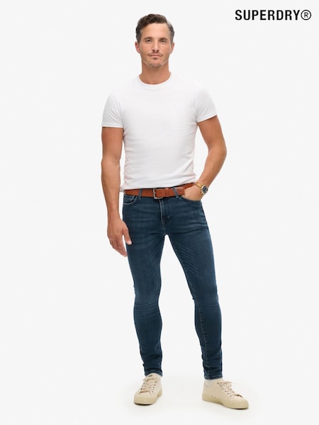 Superdry Navyb Blue Cotton Skinny Jeans (C21952) | £75