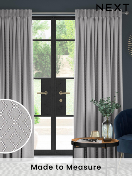 Grey Glam Made To Measure Curtains (C22100) | £100