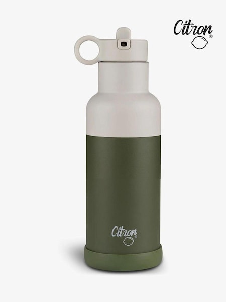Citron Insulated Water Bottle with Extra Lid 500ml Olive Green (C22967) | £27