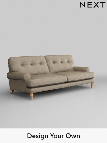 Monza Faux Leather Easy Clean/Mink Brown Erin Buttoned Back Deep Sit (C23201) | £1,375