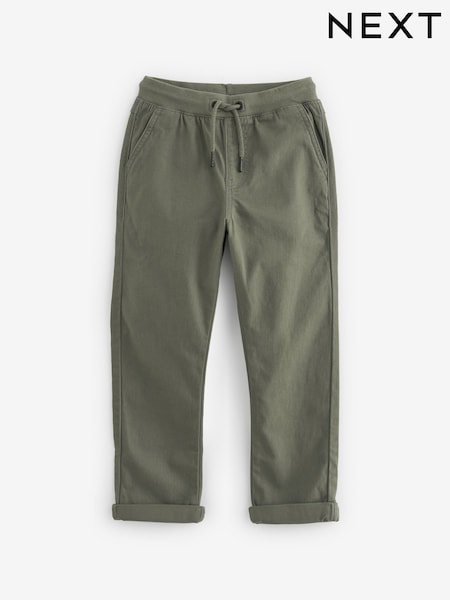 Khaki Green Regular Fit Rib Waist Pull-On Trousers (3-16yrs) (C23222) | £14 - £19