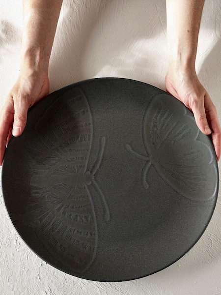 Kew Gardens Black Living Jewel Stoneware Charger Plate (C23398) | £28