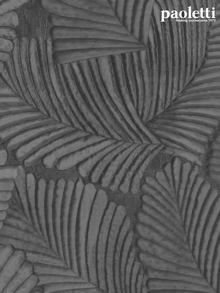 Riva Paoletti Black Palmeria Botanical Vinyl Wallpaper (C23506) | £1