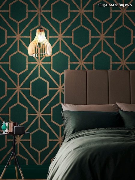 Graham & Brown Green Rinku 10M Wallpaper (C23939) | £80