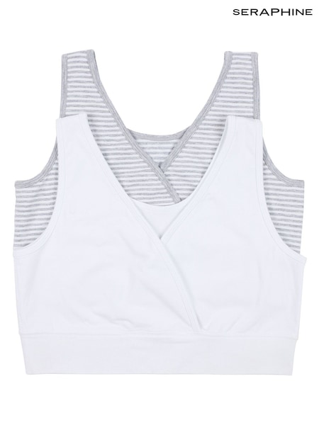 Seraphine Grey Seamless Maternity Sleep Bra 2 Pack (C24241) | £35
