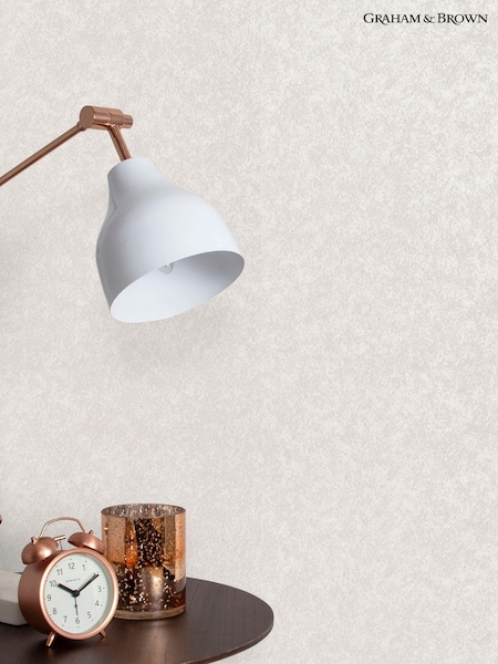 Graham & Brown White Steel Pearl 10M Wallpaper (C25000) | £75