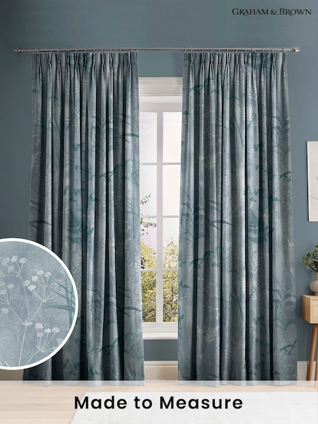 Graham & Brown Sky Blue Restore Made to Measure Curtains (C25742) | £119
