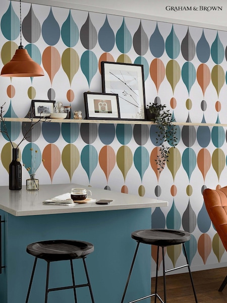 Graham & Brown Blue Coronation Craze Carnival 10M Wallpaper (C26656) | £85