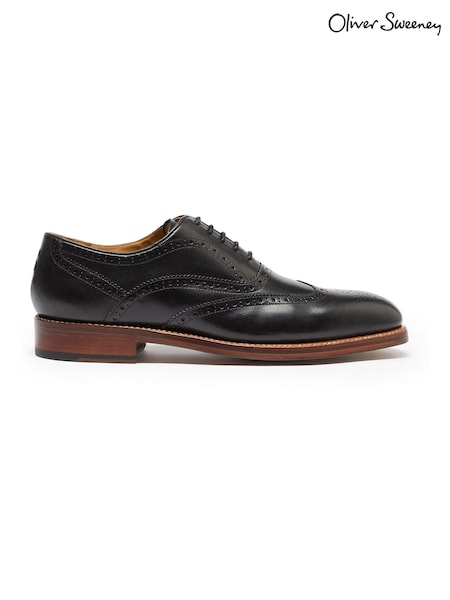 Oliver Sweeney Aldeburgh Black Calf Leather Oxford Brogues (C27282) | £199
