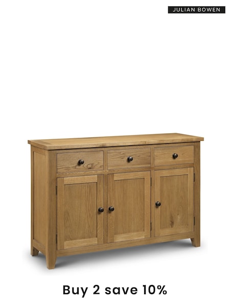 Julian Bowen Brown Astoria Solid Oak Sideboard (C28120) | £610