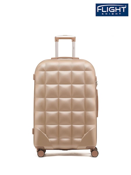 Flight Knight Large Hardcase Printed Lightweight Check In Suitcase With 4 Wheels (C28523) | £80