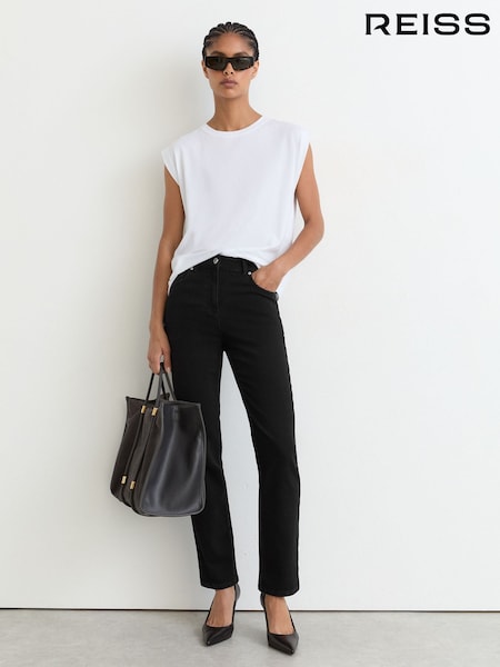 Black - Reiss Isabel Slim-leg Mid-rise Jeans
