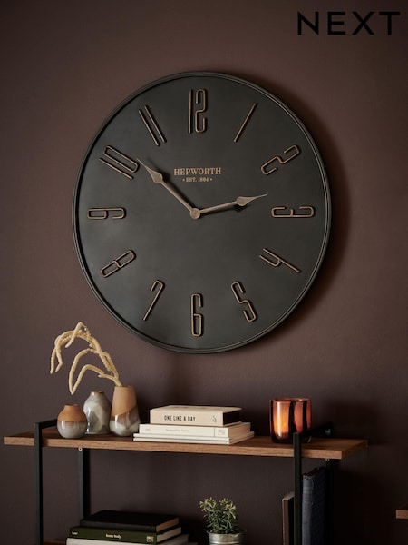 Bronze Stamford 60cm Metal Wall Clock (C28905) | £65