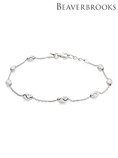 Beaverbrooks Sterling Silver Pebble Ladies Bracelet (C30784) | £39