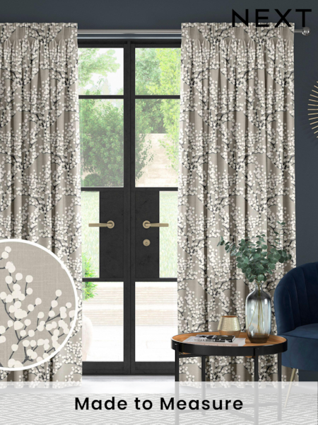 Silver Grove Made To Measure 100% Cotton Curtains (C30820) | £61