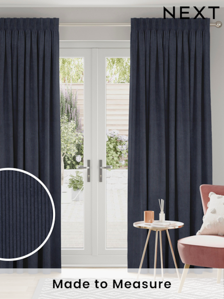 Blue Jangga Made To Measure Curtains (C30865) | £100