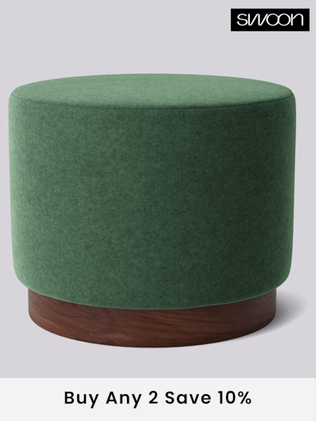 Swoon Smart Wool Hunter Green Penfold Small Ottoman (C31018) | £210