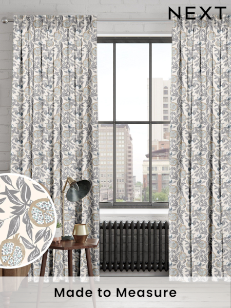 Grey Halo Made To Measure 100% Cotton Curtains (C31364) | £61