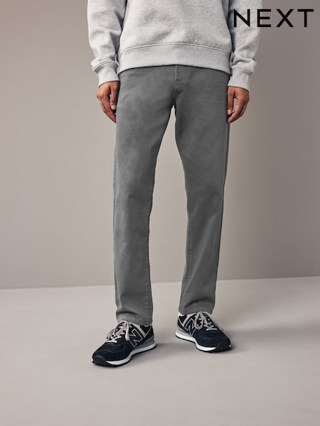Grey Charcoal Slim Fit Comfort Stretch Jeans (C31585) | £32