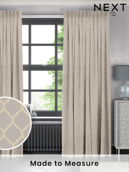 Natural Haines Made To Measure Curtains (C32038) | £100