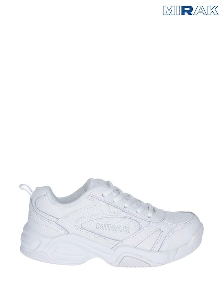 Mirak White Contender Lace Trainer (C32780) | £50