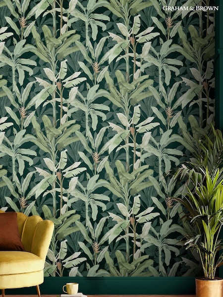 Graham & Brown Green Borneo Emerald 10M Wallpaper (C33435) | £85