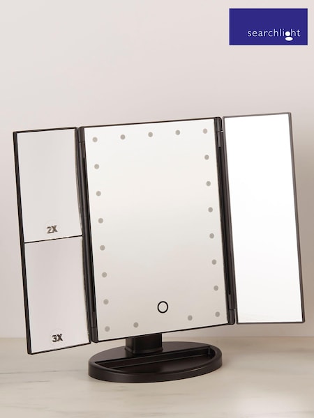 Searchlight Black Queen TriFold Mirror (C33648) | £31