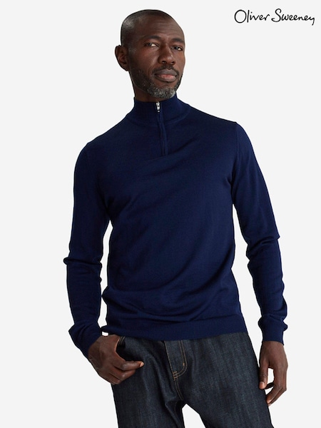 Oliver Sweeney Merino Wool Quarter Zip Jumper (C33842) | £129