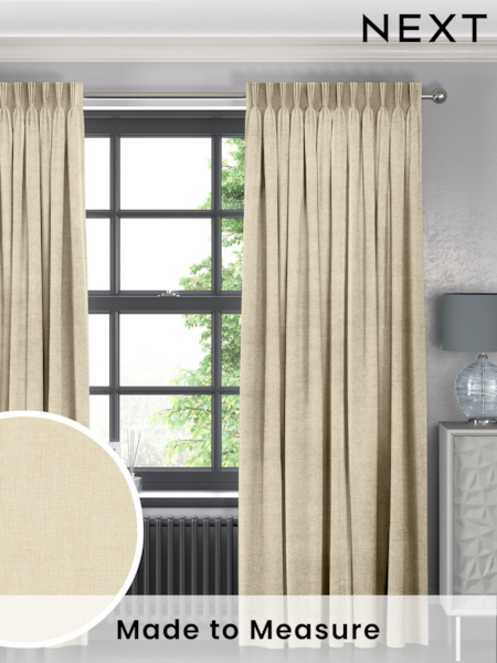 Linen Natural Paso Made To Measure Curtains (C33963) | £61