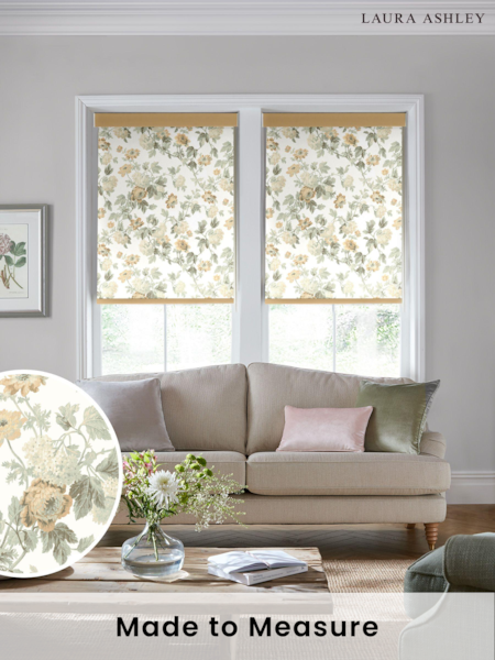 Laura Ashley Ochre Yellow Catrin Made To Measure Roller Blind (C34075) | £58