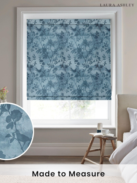 Laura Ashley Blue Eglantine Made To Measure Roman Blinds (C34235) | £84