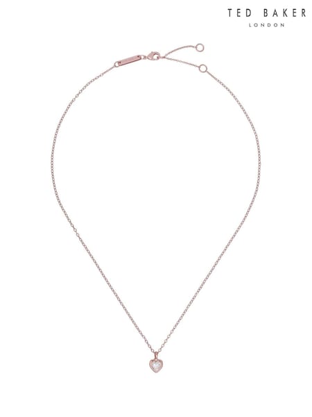 Ted Baker Rose Gold Tone HANNELA: Crystal Heart Pendant Necklace (C34549) | £33