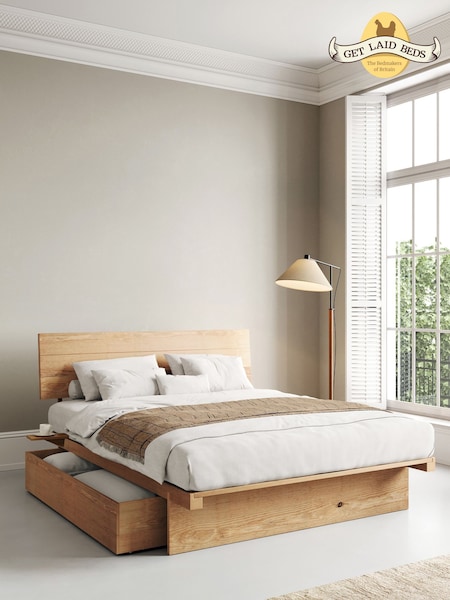Get Laid Beds Honey Japanese Solid Wood Storage Bed Combo (C35300) | £990 - £1,140