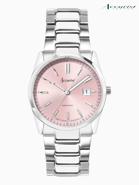 Accurist Womens Silver Tone Everyday Stainless Steel Bracelet Analogue Watch (C35385) | £99