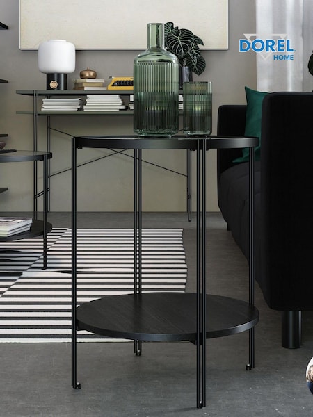 Dorel Home Black Oak Europe Wainwright Round End Table (C35537) | £95